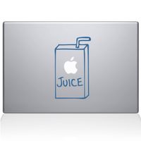 The Decal Guru 1029-MAC-11A-DR Apple Juice MacBook Decal Vinyl Sticker - 13" MacBook Pro (2015 & Older) - Light Blue