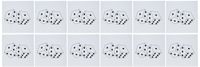 3dRose Greeting Cards, 6 x 6 Inches, Pack of 12, Black and White Die - Dice with White Background (gc_39695_2)