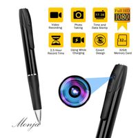 Hidden Camera, 1080P Spy Camera Pen, Monja Mini Spy Cam, Nanny Camera Pen, Spy Pen Cameras, 2.5 Hours Video Taking Battery Life for Business, Conference and Security, with 32GB Memory Card