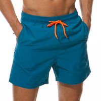 SILKWORLD Men's Swimming Surf Board Shorts Mesh Liner(Medium, Peacock Blue)