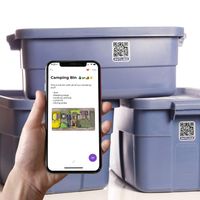 Outlinx Smart Stickers - The Original Pack of 6 Stickers | Easy-to-Use Storage and Organization Labels | for Easier Move, Clutter Removal, IT Labeling. | on iOS & Android | for Home and Business