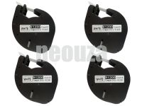 NEOUZA 4PK Compatible Dymo LetraTag LT 91200 91330 10697 91220 59421 S0721510 Black on White Paper Labels Tape Cassette 12mm x 4m