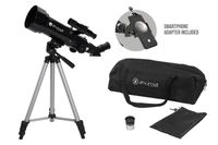 Zhumell Z70 Portable Refractor w Tripod, Phone Adapter & Carry Bag