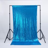 Zdada 5ftx8ft Turquoise Shimmer Sequin Fabric Photo Booth Backdrop Sequin Curtain (Turquoise)