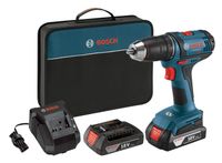 Bosch Power Tools Drill Kit DDB181-02 - 18V Compact Drill/Driver Kit with 2 Lithium Ion Batteries, 18V Charger, & Soft Carry Contractor Bag - Great For Electricians, Plumbers, HVAC Tradesman