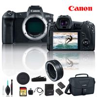 Canon EOS R Mirrorless Digital Camera 3075C002 with Extra Battery, Canon EF Mount Adapter, Canon Bag, 32GB Memory Card and More - Starter Bundle