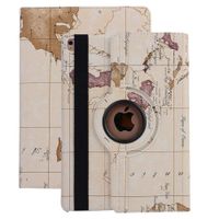 elecfan iPad Air 9.7 inch Case, PU Leather Protective Case, 360 Degree Rotating Stand,Vintage Map Pattern, Folio Case Bumper Cover for 9.7 inch Apple iPad Air - Map White