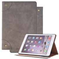 iPad case,Vacio Leather Screen Protective Luxury Book Style Folio Case Design Multi-Angle Viewing Stand Book Cover for Mini 4 -Gray