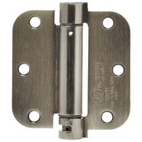 AmazonBasics Self-Closing Door Hinge, 3.5 Inch x 3.5 Inch, 1 Piece, Satin Nickel