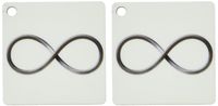 3dRose Infinity Symbol on white background - Key Chains, 2.25 x 4.5 inches, set of 2 (kc_24235_1)