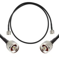 3 ft Low-Loss Coaxial Extension Cable (50 Ohm) N Male to N Male Connector, GEMEK Pure Copper Coax Cables for 3G/4G/5G/LTE/ADS-B/Ham/GPS/WiFi/RF Radio to Antenna or Surge Arrester Use (Not for TV)