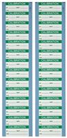 Brady WO-10-VP 1.5" Width x 0.625" Height, B-500 Repositionable Vinyl Cloth, Green on White Calibration Label, Legend"Calibration" (Pack of 5 Card, 14 per Card) (Twо Pаck)