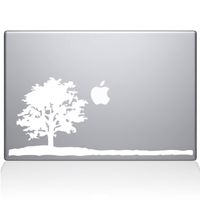 The Decal Guru Lone Tree MacBook Decal Vinyl Sticker - 15" MacBook Pro (2015 & Older) - White (1118-MAC-15P-W)