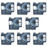SuperInk Industrial Permanent Polyester Label Tape Compatible for Dymo 18483 (1/2"x18ft) Rhino 4200 5000 5200 6000 Label Maker (8PK Black on White)