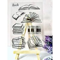 Seaskyer Book Clear Stamps Sheet Transparent Silicone Seal For DIY Scrapbooking Craft Card Photo Album Decorative DIY Christmas Valentines Thanksgiving Gifts