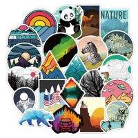 Water Bottle Stickers Wilderness Nature Stickers Outdoors Hiking Camping Travel Adventure Stickers Pack 50 Pcs Decals for Water Bottle Laptops Ipad Cars Luggages