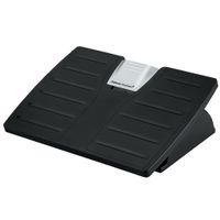 Fellowes 8035001 Adjustable Locking Footrest w/Microban, 17 1/2 x 13 1/8 x 5 5/8, Black/Silver
