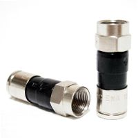 10 Pieces RG6 BELDEN PPC EX6XLPLUS Signal Tight Compression Drop Connectors Nickel-Plated Brass Construction 21mm Stroke Length