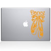 The Decal Guru Dance Ballet Shoes Decal Vinyl Sticker, 13" MacBook Air, Yellow (1415-MAC-13A-SY)