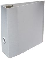 Aurora GB Elements Storage Binder, 4 Inch D-Ring, 8 1/2 x 11 Inch Size, White, Linen Embossed, Eco-Friendly, Recyclable, Made in USA (AUA08277)