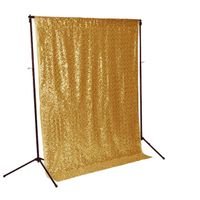 Sequin Curtains 2 Panels 4FTx10FT Glitter Backdrop Curtain Shiny Gold Sequin Backdrop for Photo Booth-191011E