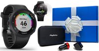 Garmin Forerunner 45S (Black, Small) Beat Yesterday Gift Box Bundle | +HD Screen Protectors (x4), USB Car/Wall Adapters & Case | 2019, Garmin Coach