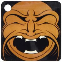 3dRose Tribal Mask - ghost, fun, zombie, spooky, mask, scary, creepy - Key Chains, 2.25 x 4.5 inches, set of 2 (kc_46963_1)
