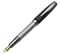 Xezo Incognito 925 Sterling Silver Fountain Pen, Screw-On Cap, Medium Nib, Diamond-Cut (Incognito 925 Sterling Silver F)