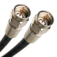 55ft (2 PACK) QUAD SHIELD RG6 COAX 3Ghz CL2 UV RESISTANT JACKET INDOOR OUTDOOR DIGITAL SATELLITE CABLE 18AWG 75 Ohm ANTI-CORROSION NICKEL COMPRESSION CONNECTORS ASSEMBLED IN USA by PHAT SATELLITE INTL