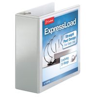 Cardinal ExpressLoad ClearVue Locking D-Ring Binder, 4-Inch, White (49140)