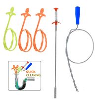 5 in 1 Sink Snake Cleaner Drain Auger Hair Catcher, Sink Dredge Drain Clog Remover Cleaning Tools for Kitchen Sink Bathroom Tub Toilet Clogged Drains Dredge Pipe Sewers