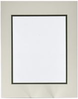 Golden State Art, Pack of 10, Double Picture Mats 11x14 with White Core Bevel Cut for 8x10 Pictures + Backing + Bags, Ivory Turret Over Green