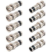Actopus RG59 Compression Connectors 10pcs Coax Cable Connector Coaxial Tool