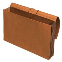 Globe-Weis/Pendaflex Tyvek File Wallet, 5.25-Inch Expansion, Extra Wide, Elastic Cord Closure, Legal Size, Brown, 10-Count (73189)