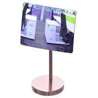 Desk and Cubicle Mirror to See Behind You, Rose-Gold Stand with Detachable Wide Angle Real Glass Mirror, Small & Discrete, Beautiful Design, Perfect Curvature for an exceptionally Clear View