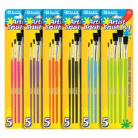 BAZIC Asst. Size Paint Brush 5 Pack Drafting Tool Set (3414-24)