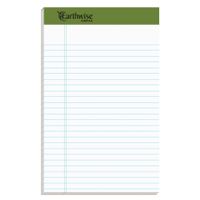 Ampad 20-152 Ruled pads, 50% recycled, perforated, 5 x 8, white, 50-sheet pads, 12/pack