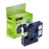 GREENCYCLE 1 PK Black on White Label Tape Compatible for DYMO D1 45013 S0720530 12mm wide7m Length 1/2 X 23' LabelManager 160 Hand-Held Label Maker