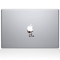 The Decal Guru 1009-MAC-15P-BRO Atlas Stick Figure Vinyl Sticker, 15" Macbook Pro (2015 & older), Brown