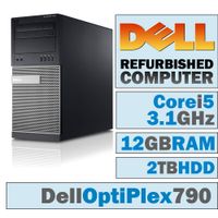 Dell OptiPlex 790 MT/Core i5-2400 Quad @ 3.1 GHz/12GB DDR3/2TB HDD/DVD-RW/WINDOWS 7 PRO 64 BIT