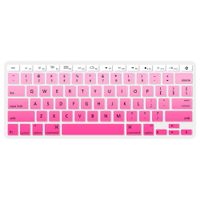 Premium Ultra Thin Keyboard Cover Silicone Skin Compatible MacBook Pro 13" 15" 17" (with or w/Out Retina Display) iMac and MacBook Air 13（Gradual Pink）