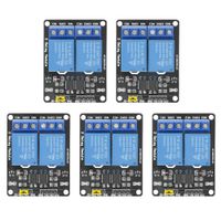 XLX 5PCS 2 Channel Relay Module 12V Low Level Trigger Relay Expansion Plate Load Controlled Relay Switch Module with Optical Coupling Protection SCM Development Board Accessories
