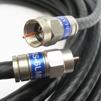 35ft Outdoor & in Wall Quad Shield RG6 Cable 18AWG 3Ghz 75 Ohm HD Antenna DirecTV Satellite Approve Weather Seal All Brass CONNECTORS UL ETL CL2 Cut to Order Assembled in USA by PHAT SATELLITE INTL