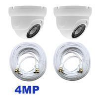 Set of Two Samsung Compatible 4MP Dome Security Camera f/SDH-C85100BF, SDH-B84040BF, w/Cable