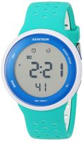 Armitron Sport Unisex Digital Chronograph Teal and White Perforated Silicone Strap Watch, 40/8423WTL