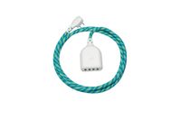 360 Electrical 360621 Habitat4.8 Braided w/ 4.8A 4-Port USB extension cord, 6 ft, Mint Julep