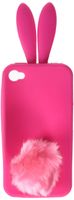 Bunny Skin Case with Furry Tail for Apple iPhone 4 (Verizon & AT&T), Hot Pink‏