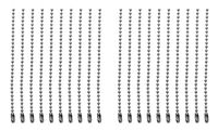 Shapenty 4 Inch Stainless Steel Ball Bead Chains Connector Clasp Extension Keychain Tag Key Rings for Jewelry Finding Making Accessories, 2.4 mm Diameter, 20PCS