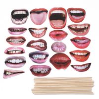 LALANG 20pcs Funny Lips Mouth Photo Booth Props for Wedding Party Reunions Birthdays (1)
