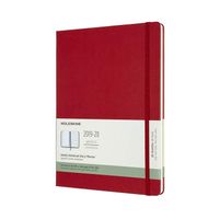 Moleskine Classic 18 Month 2019-2020 Weekly Planner, Hard Cover, XL (7.5" x 9.5") Scarlet Red